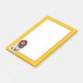 Miniwelpen-Hipster-Mops Post-it Klebezettel (angewinkelt)