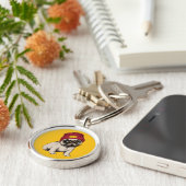 Miniwelpen-Hipster-Mops Schlüsselanhänger (Seite)