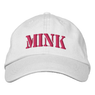 MINK BESTICKTE KAPPE