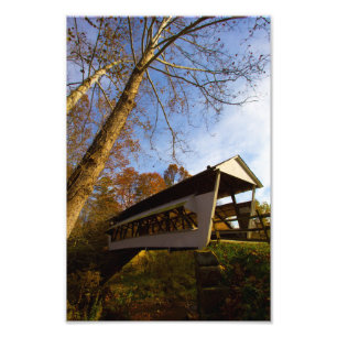 Mink Hollow Covered Bridge, Fairfield Landkreis, O Fotodruck