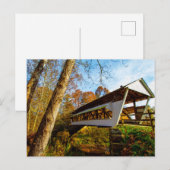 Mink Hollow Covered Bridge, Lancaster, Ohio Postkarte (Vorne/Hinten)