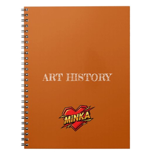 Minka Orange Notizblock (Vorderseite)