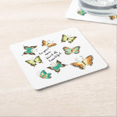 Minke sein deine eigenen schönen Schmetterlinge Rechteckiger Pappuntersetzer (angewinkelt)