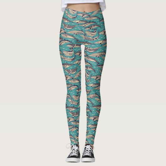 Minkwale blau leggings (Vorderseite)