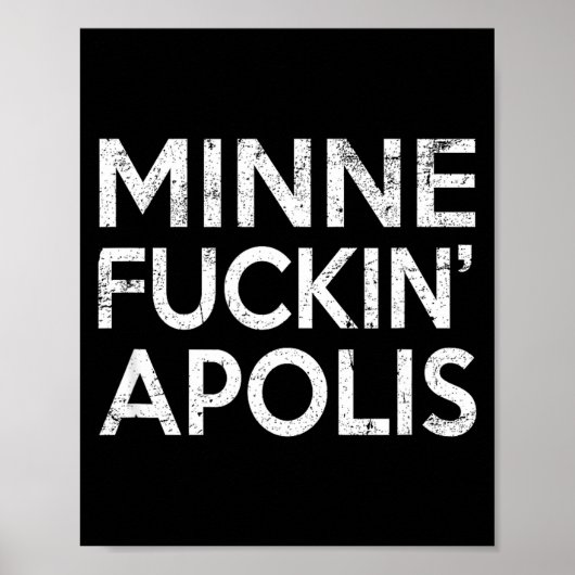 Minnealis Minnesota Funny Rude Retro Gag Gift Poster (Vorne)
