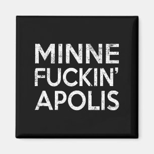 Minnealis Minnesota Lustig Unverschämt Retro Gag G Magnet