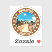 Minneapolis Aufkleber (Blatt)