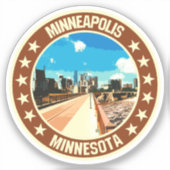 Minneapolis Aufkleber (Vorderseite)