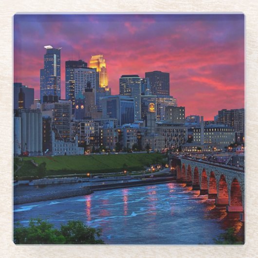 Minneapolis-Augen-Süßigkeit Glasuntersetzer (Vorderseite)