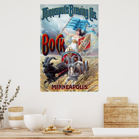 Minneapolis Biercos. Bock Beer Poster (Küche)