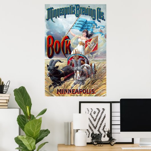 Minneapolis Biercos. Bock Beer Poster (Heimbüro)