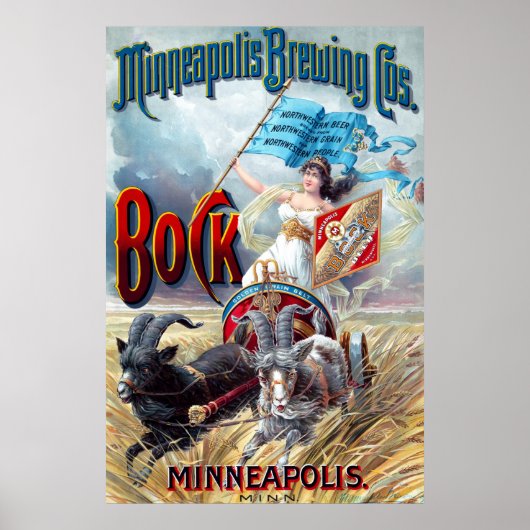 Minneapolis Biercos. Bock Beer Poster (Vorne)
