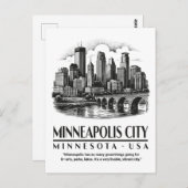 Minneapolis City Minnesota USA Postkarte (Vorne/Hinten)