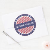 Minneapolis City Pride Emblem – American Identity Runder Aufkleber (Umschlag)