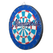 Minneapolis Classic Blue Red White Patriotic Dartscheibe (Vorderseite rechts)