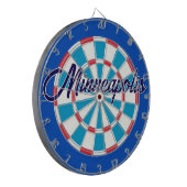 Minneapolis Classic Blue Red White Patriotic Dartscheibe (Vorderseite Links)