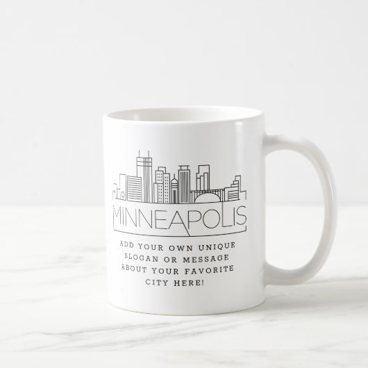 Minneapolis | Designated City Skyline Custom Sloga Kaffeetasse (Rechts)