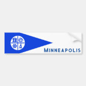 Minneapolis-Flagge Autoaufkleber (Vorne)