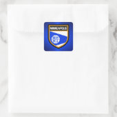 Minneapolis-Flagge Quadratischer Aufkleber (Tasche)