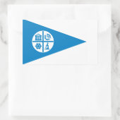 Minneapolis-Flagge Rechteckiger Aufkleber (Tasche)