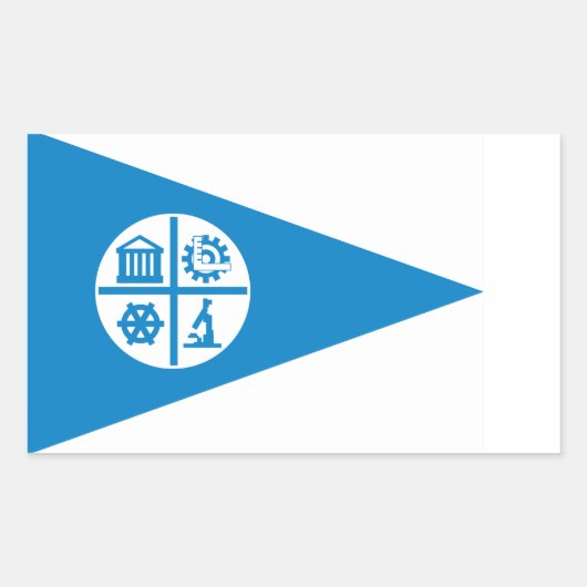 Minneapolis-Flagge Rechteckiger Aufkleber (Vorderseite)
