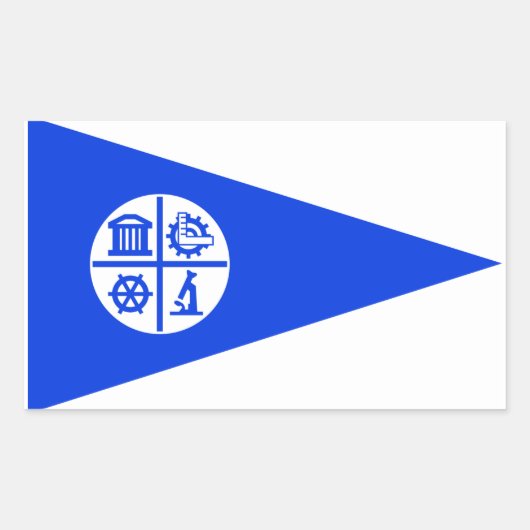 Minneapolis-Flagge Rechteckiger Aufkleber (Vorderseite)