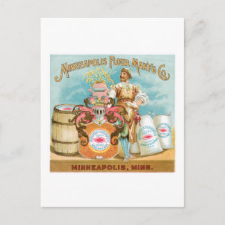Minneapolis Flour Vintage-Lebensmittelwerbekunst Postkarte