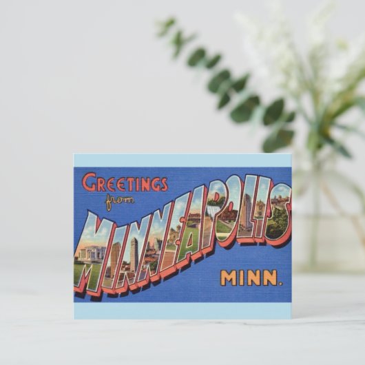 Minneapolis Grüße Postkarte (Stehend Vorderseite)