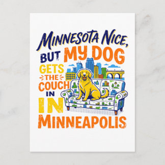 Minneapolis ist schön, aber mein Hund bekommt das Postkarte