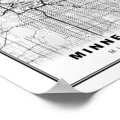 Minneapolis-Karte Poster (Ecke)