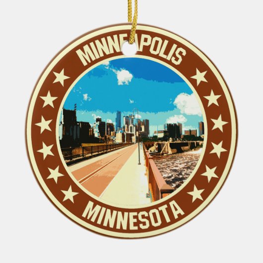 Minneapolis Keramik Ornament (Vorne)