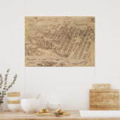 Minneapolis Minnesota 1891 Antique Panoramabalkart Poster (Küche)