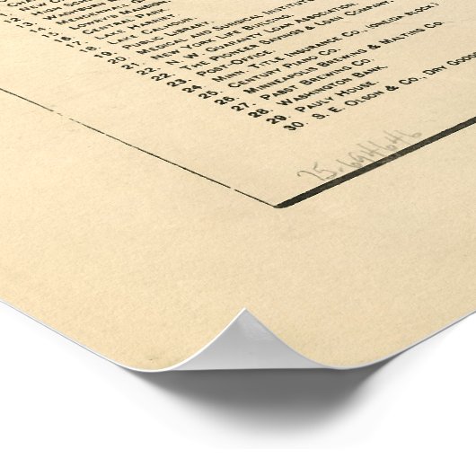 Minneapolis, Minnesota (1891) Poster (Ecke)