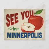 Minneapolis Minnesota Apple - Vintage Travel Postkarte (Vorderseite)