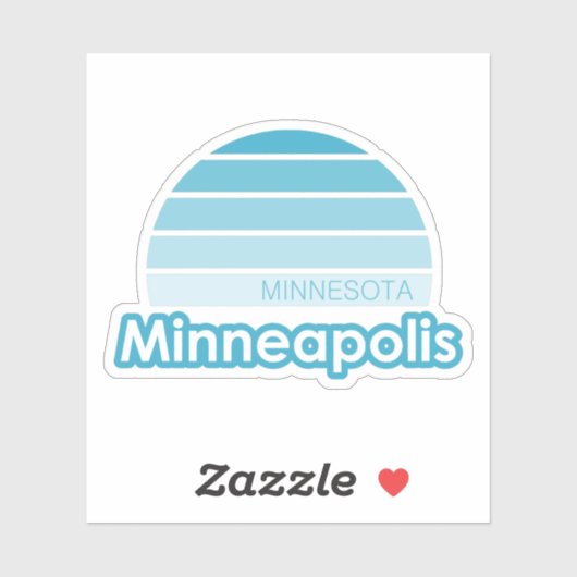 Minneapolis Minnesota Aufkleber (Blatt)