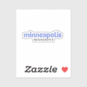 Minneapolis Minnesota Aufkleber (Blatt)