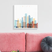 Minneapolis, Minnesota | City Skyline Leinwanddruck (Insitu (Wohnzimmer))