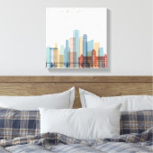Minneapolis, Minnesota | City Skyline Leinwanddruck (Insitu (Schlafzimmer))