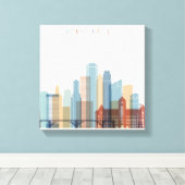Minneapolis, Minnesota | City Skyline Leinwanddruck (Insitu (Holzboden))