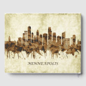 Minneapolis Minnesota Cityscape Gästebuch (Rückseite)