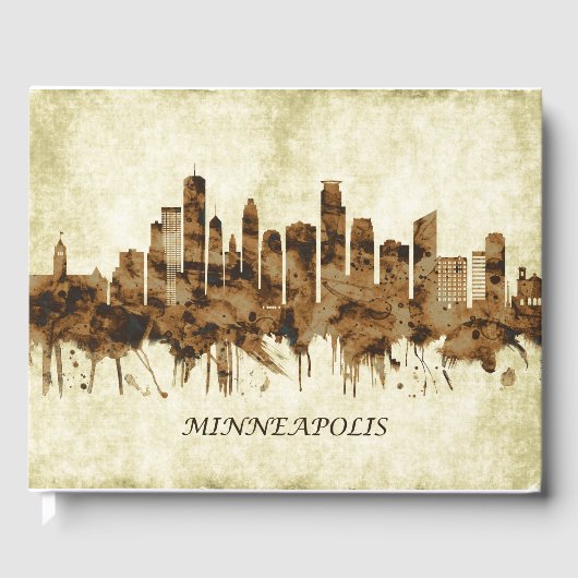 Minneapolis Minnesota Cityscape Gästebuch (Vorderseite)