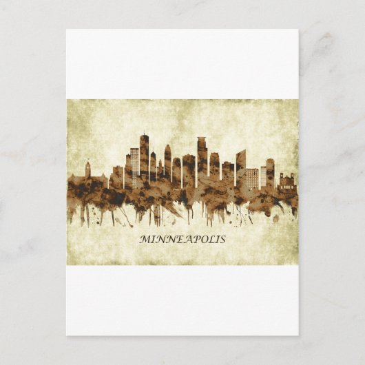 Minneapolis Minnesota Feiertagspostkarte (Vorderseite)