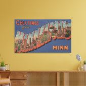 Minneapolis, Minnesota - Große Buchstabenszenen Leinwanddruck (Insitu (Wohnzimmer))