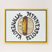 Minneapolis Minnesota MN Juicy Lucy Cheese Burger Puzzle (Horizontal)