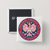Minneapolis Minnesota Polish Button (Vorne & Hinten)