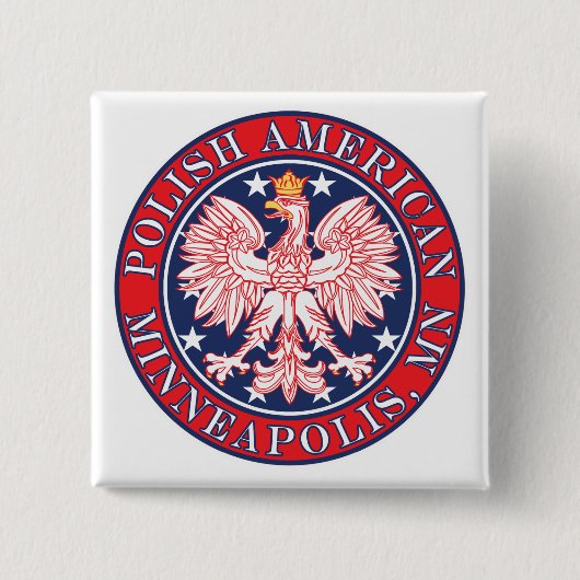Minneapolis Minnesota Polish Button (Vorderseite)