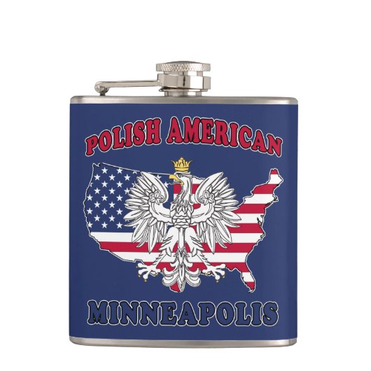 Minneapolis Minnesota Polish Flachmann (Vorderseite)