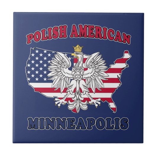 Minneapolis Minnesota Polish Fliese (Vorderseite)