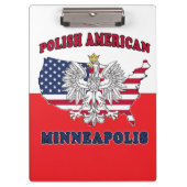 Minneapolis Minnesota Polish Klemmbrett (Vorderseite)