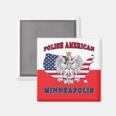 Minneapolis Minnesota Polish Magnet (Vorderseite/Rückseite)